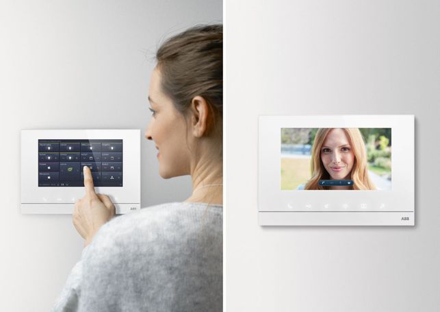 Elegantní ovládací prvek a intuitivní koncept ovládání chytré domácnosti ABB-free@home. Designové multifunkční dotykové panely ABB Welcome IP Touch můžete použít jako domovní videotelefon, ale i jako ovladač, kterým komfortně z jednoho místa můžete ovládat osvětlení, žaluzie, vytápění nebo garážová vrata. 2 v 1. Domovní telefon + chytrá domácnost.