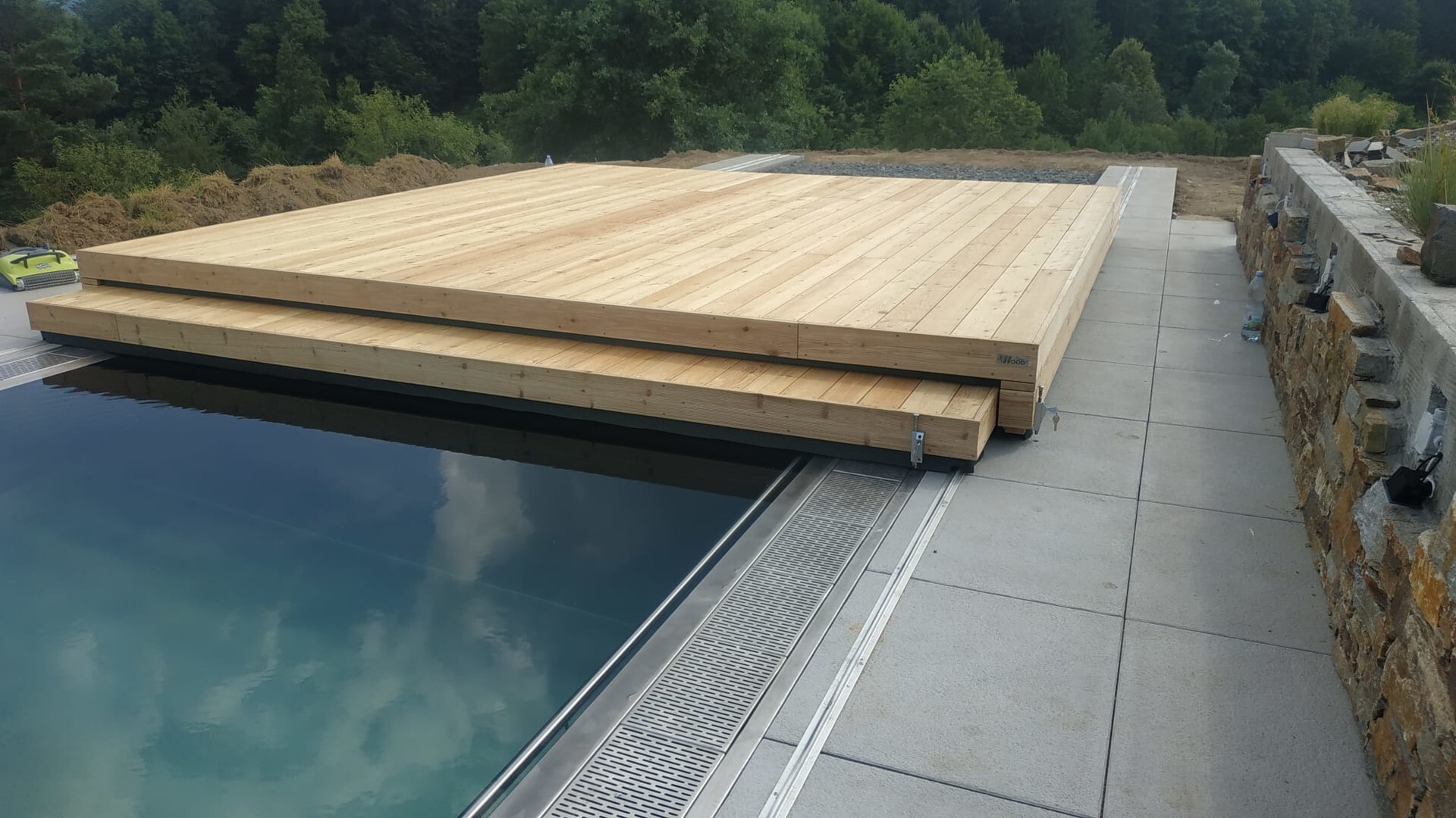 Terasové zastřešení bazénu Slide Wood